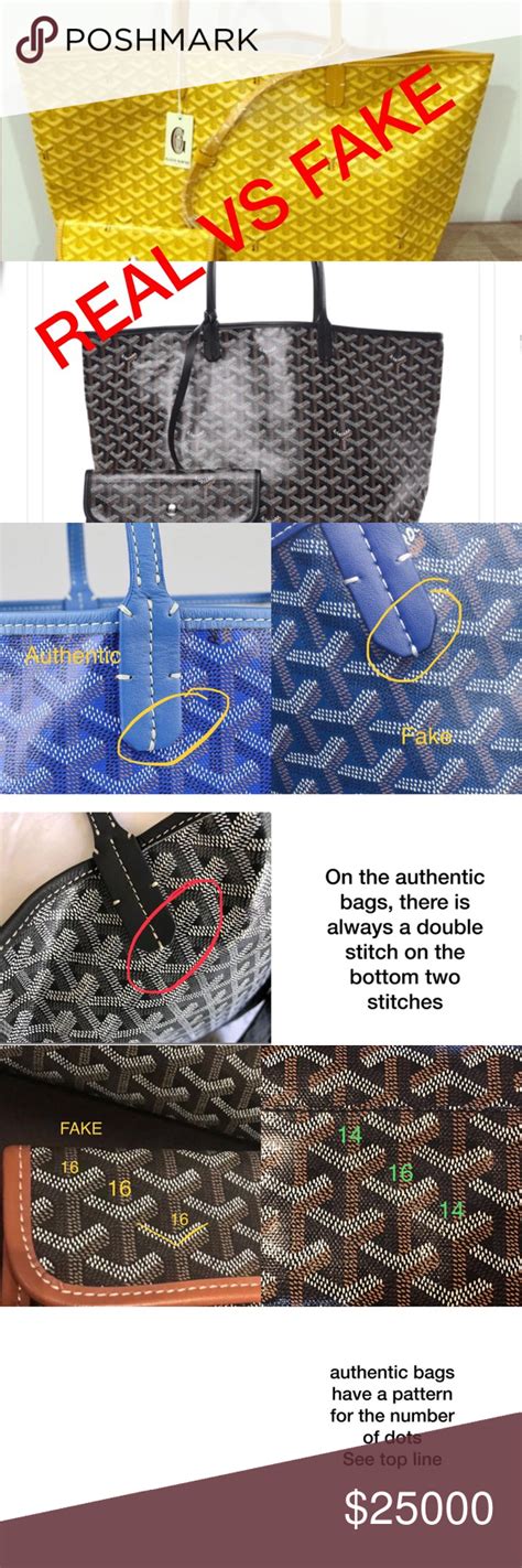 real vs fake goyard bag|genuine goyard bag.